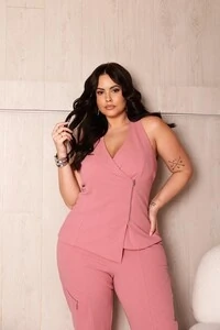 blusa alfaiataria crepe scuba diana upper