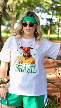 T shirt brasil cao caramelo