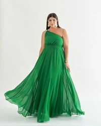 vestido longo um ombro quebela