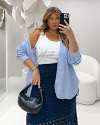 Camisa stripes hotpink
