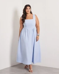Vestido decote quadrado alfa viscose kayla