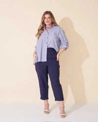 camisa stripes em algodao 100% kayla