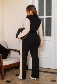 Pre venda Conjunto bicolor moletinho bomber mr fr