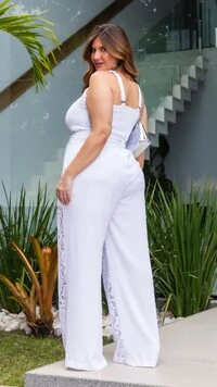 pre venda macacao renda longo faixa mr fr