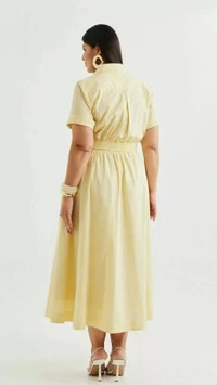 Vestido nozinho tricoline com elastano quebela