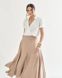 saia midi evase quebela