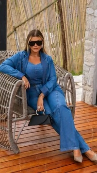 pre venda blazer jeans denim light mr fr