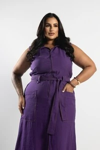 pre venda vestido ziper e faixa viscose sarjado encanto milanjus