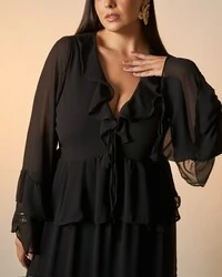 vestido chiffon lina kayla