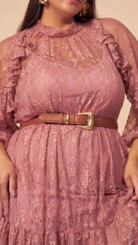vestido longo renda soft romantic quebela