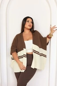 Promocao sem troca ‼️Poncho bicolor tricot