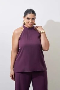 blusa arumis viscose poliester gola kayla