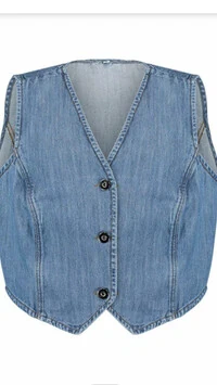 colete jeans azul claro izzat