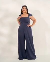 macacao decote quadrado boneca quebela