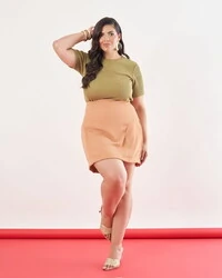 Blusa babylook malha kayla