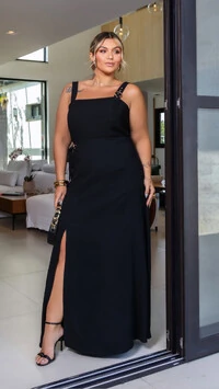 pre venda conjunto alfaiataria savile saia longa e cropped viscose,poliester e elastano mr fr