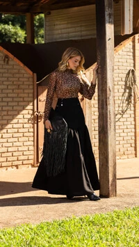 PRE VENDA Saia marrant estampa animal print rosamili