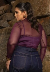 pre venda blusa tule poliamida+ regata midi malha season divas