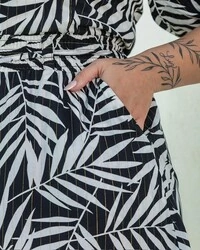 pre venda conjunto estampado rayon com fios de lurex mr fr
