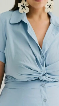 Vestido nozinho tricoline com elastano quebela