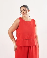 Blusa viscose com rendinha Dayse kayla