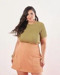 Blusa babylook malha kayla