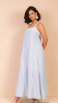 vestido sofia linho com renda zig zag sml