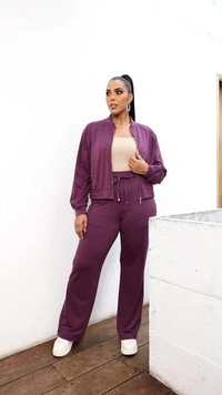 calca reta soft moletinho com amarracao frontal upper