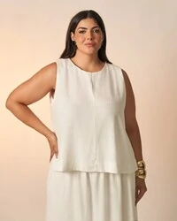 blusa viscose e linho clea kayla