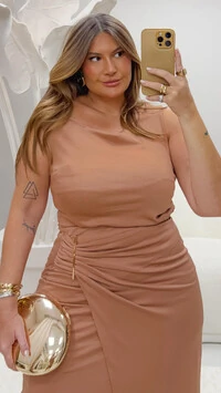 Blusa sabrina crepe moss com elastano upper