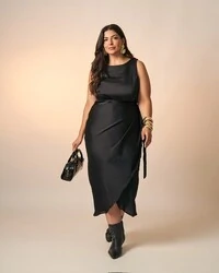 saia midi melissa acetinado poliester kayla