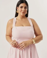 vestido colonial em tricoline com elastano e elastico costa quebela