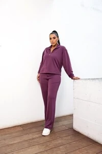 calca reta soft moletinho com amarracao frontal upper