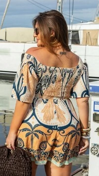 Pre venda macaquinho viscose estampa digital mr fr