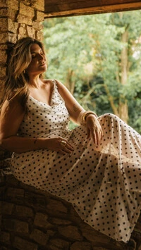 vestido longo tule poa collab kayla