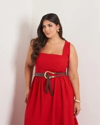 Vestido decote quadrado alfa viscose kayla