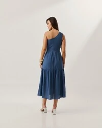 vestido midi colise algodao quebela