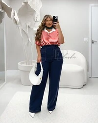 Blusa polo malha em viscose e elastano kayla