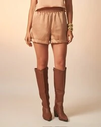 shorts acetinado poliester melissa kayla