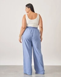 Calca linho de viscose reta kayla