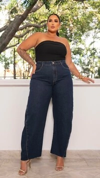 pre venda calca jeans barrel blue divas