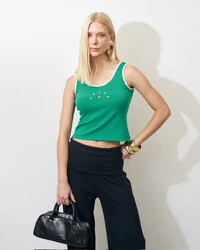 regata canelada brasil bordada kayla