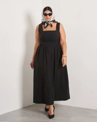 Vestido decote quadrado alfa viscose kayla