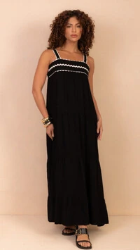 vestido sofia linho com renda zig zag sml