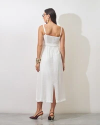 vestido viscose poliamida prespontado faixa elisabeth kayla