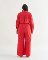 conjunto camisa e calca linho quebela