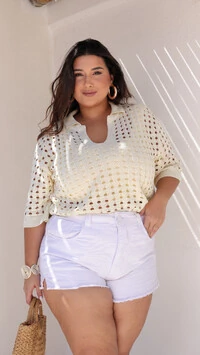 Blusa polo tricot colmeia planet