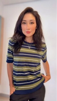 blusa tricot listras manga curta licia planet