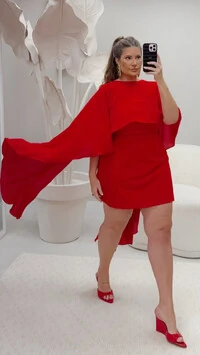 Pre venda Vestido capa hotpink