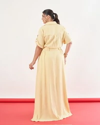 Vestido Catharina bolsos e faixa kayla